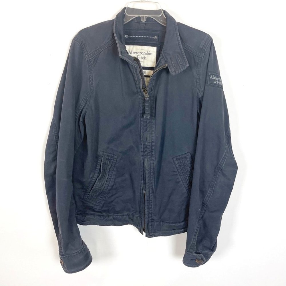 Abercrombie & Fitch Men's Blue Long Sleeve Full Zip Jacket Size Large